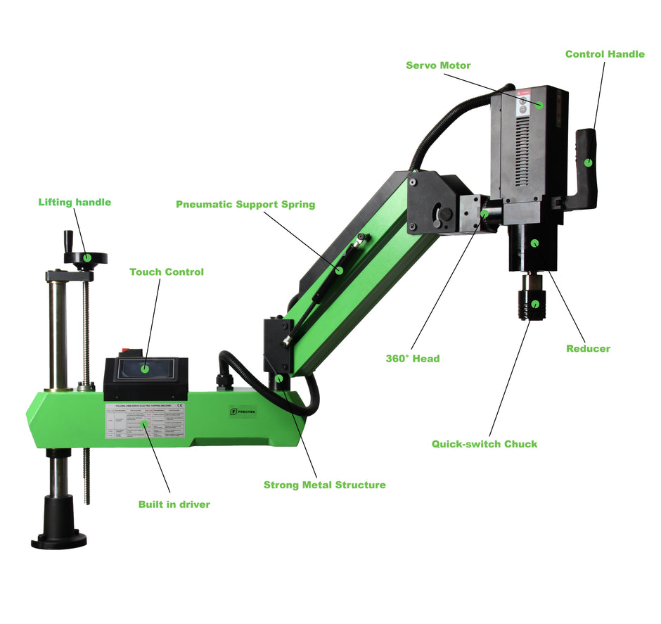 LON0015/I - Heavy-Duty Electric Tapping Machine ISO M12-M48
