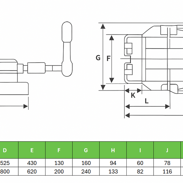 ATT0013 - 6'' Hydraulic Clamp - 4500 kg
