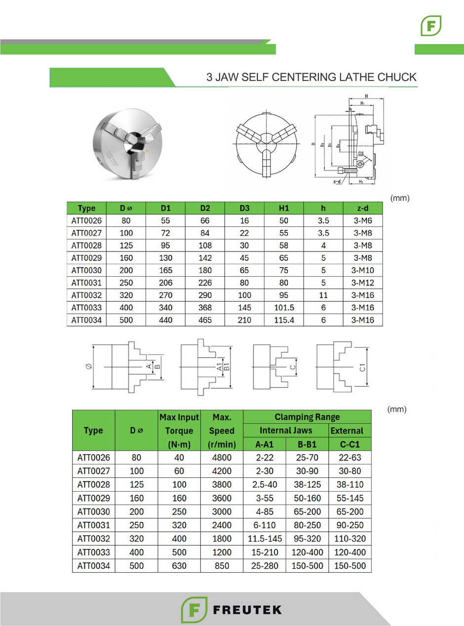 ATT0030 - Mandrino Autocentrante a 3 Griffe K11-200
