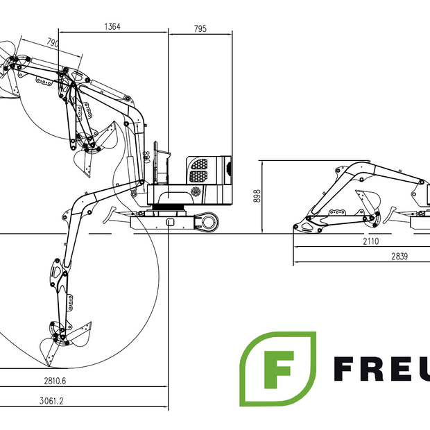 EKN0015 - Mini Diesel Excavator 11.2 kW