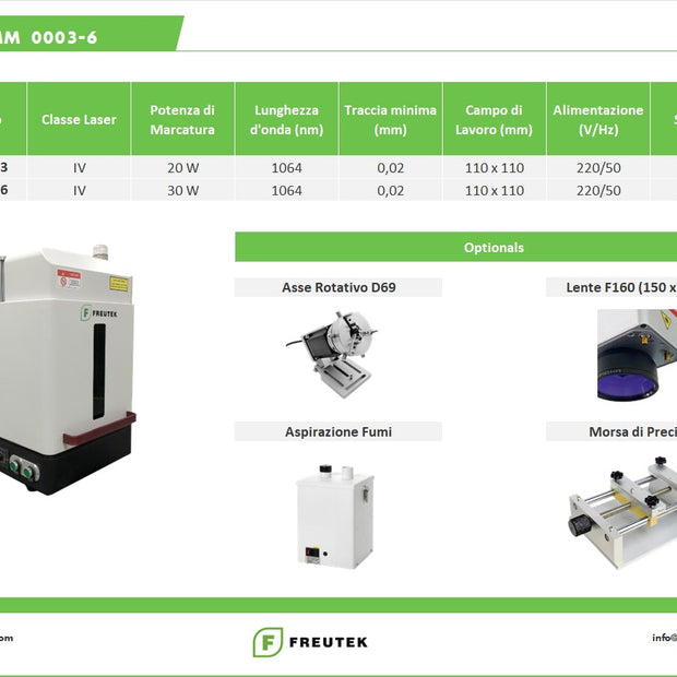 LMM0003 - Class IV Fiber Laser Marker 20W, 110x110mm