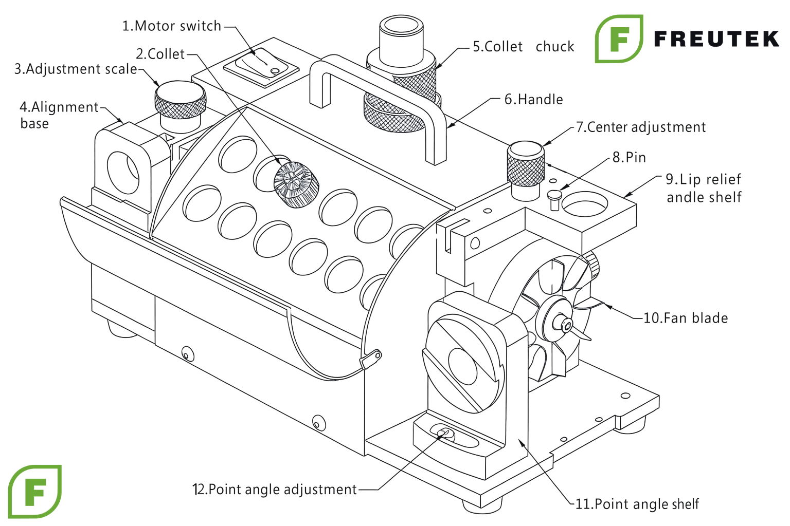LON0002 - Affilatrice Per Punte - ф3-13mm