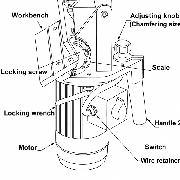 LON0009 - Portable Three-Phase Chamfering Machine up to 6 mm/15°-45°