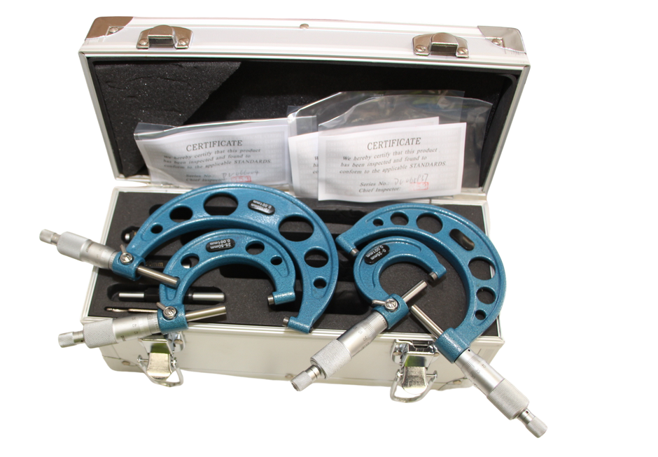 SDM0055 - Set di Micrometri Millesimali ad Arco per Esterni 0-100mm (4 unità)