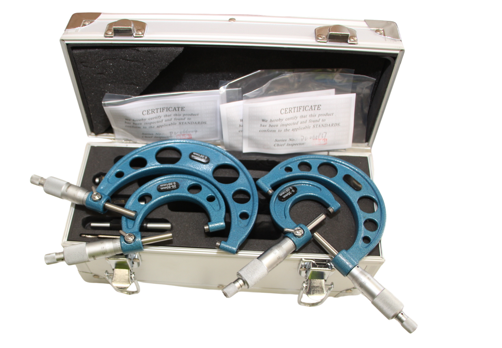 SDM0055 - Set di Micrometri Millesimali ad Arco per Esterni 0-100mm (4 unità)