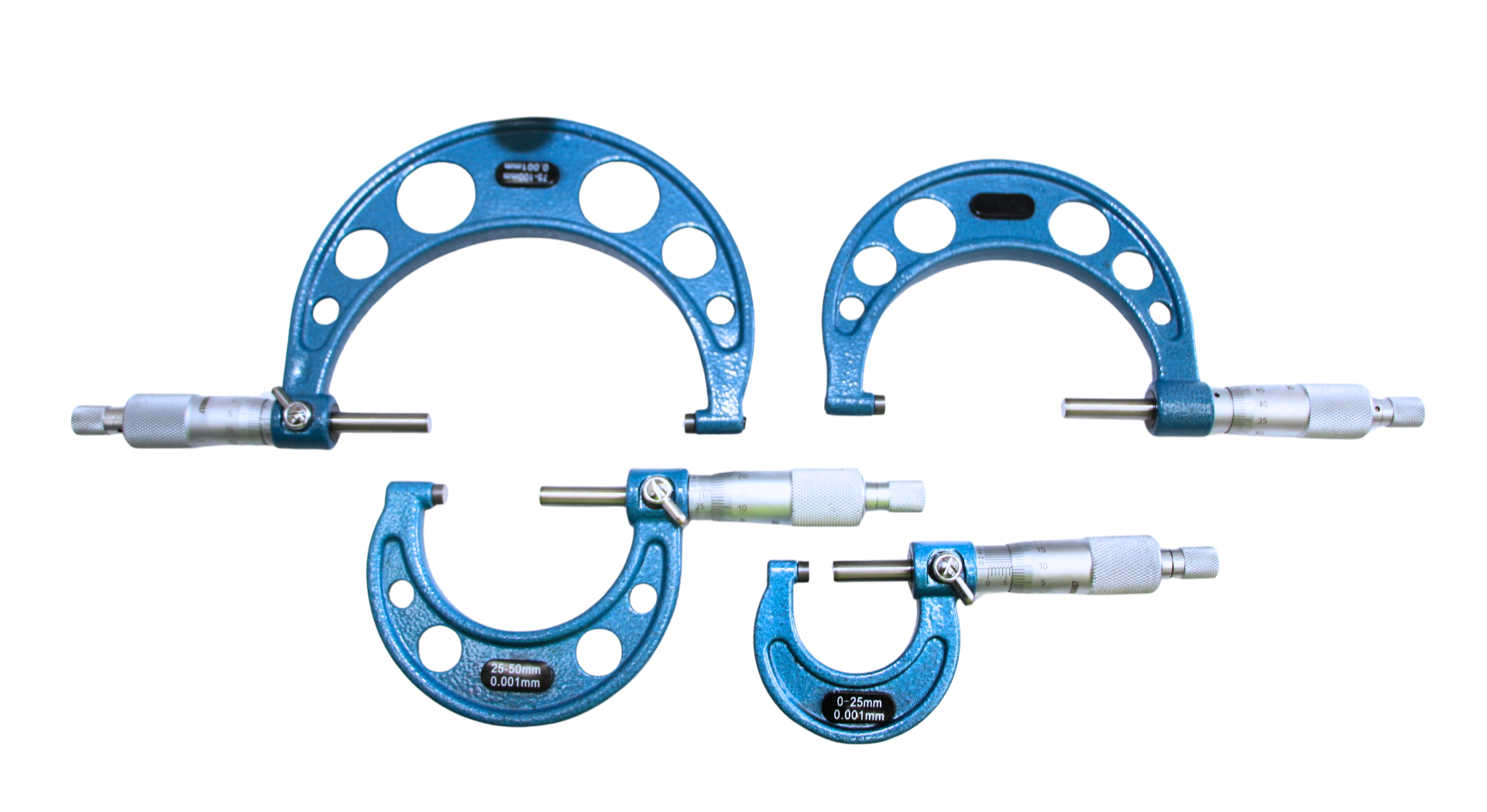 SDM0055 - Set di Micrometri Millesimali ad Arco per Esterni 0-100mm (4 unità)